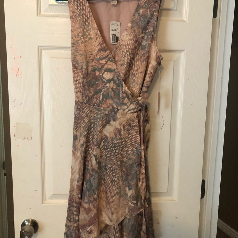 Sexy Pink Python wrap dress